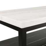 Marcello w/ White Top - Rectangular Coffee Table W/Casters