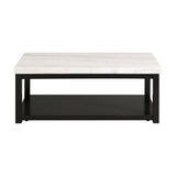 Marcello White Rectangular Coffee Table W/ Casters ISTA3 Packaging - Tampa Furniture Outlet