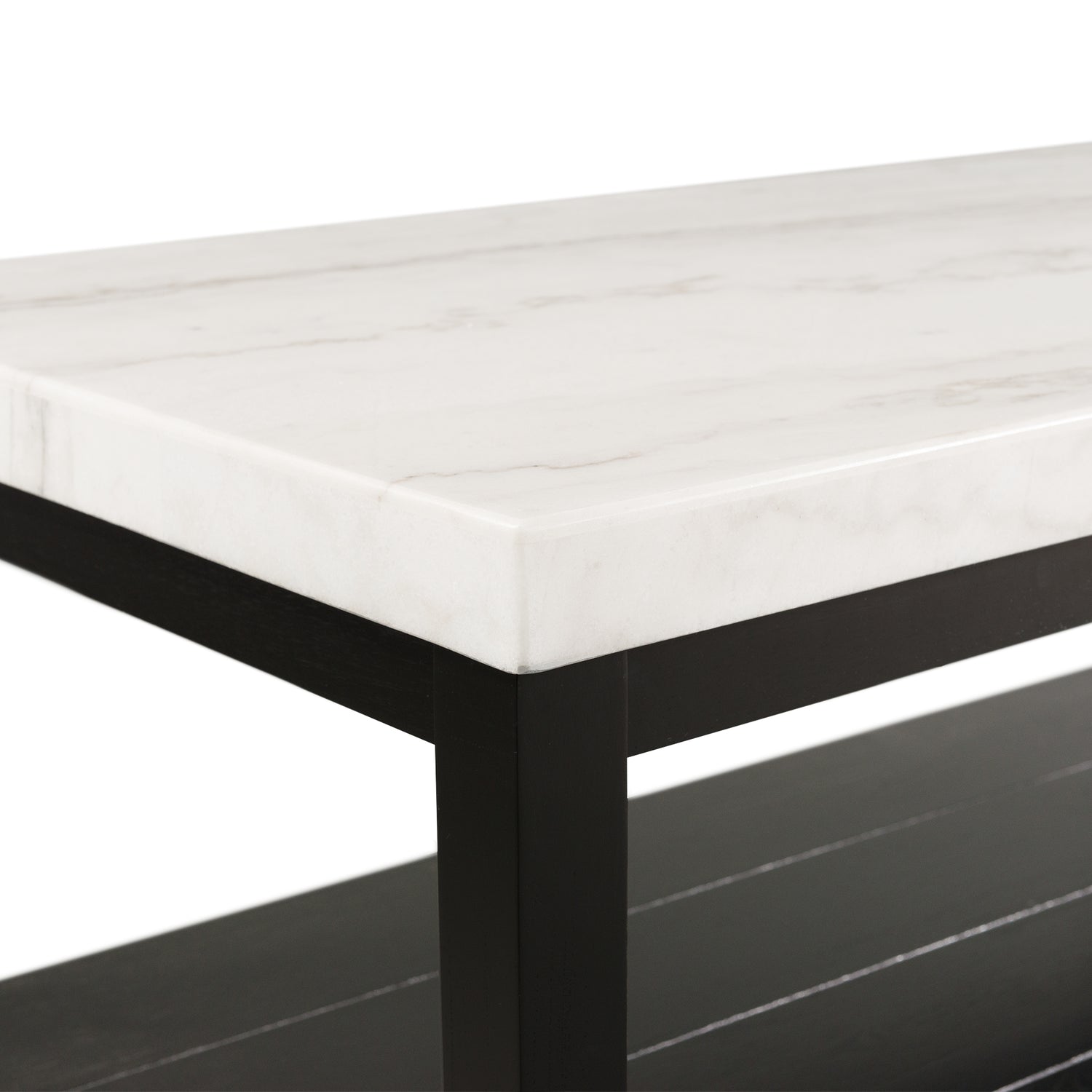Marcello White Rectangular Coffee Table W/ Casters ISTA3 Packaging - Tampa Furniture Outlet