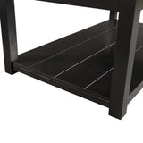 Marcello w/ White Top - Rectangular Coffee Table W/Casters - Tampa Furniture Outlet