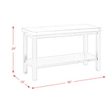 Marcello w/ White Top - Sofa Table - Tampa Furniture Outlet