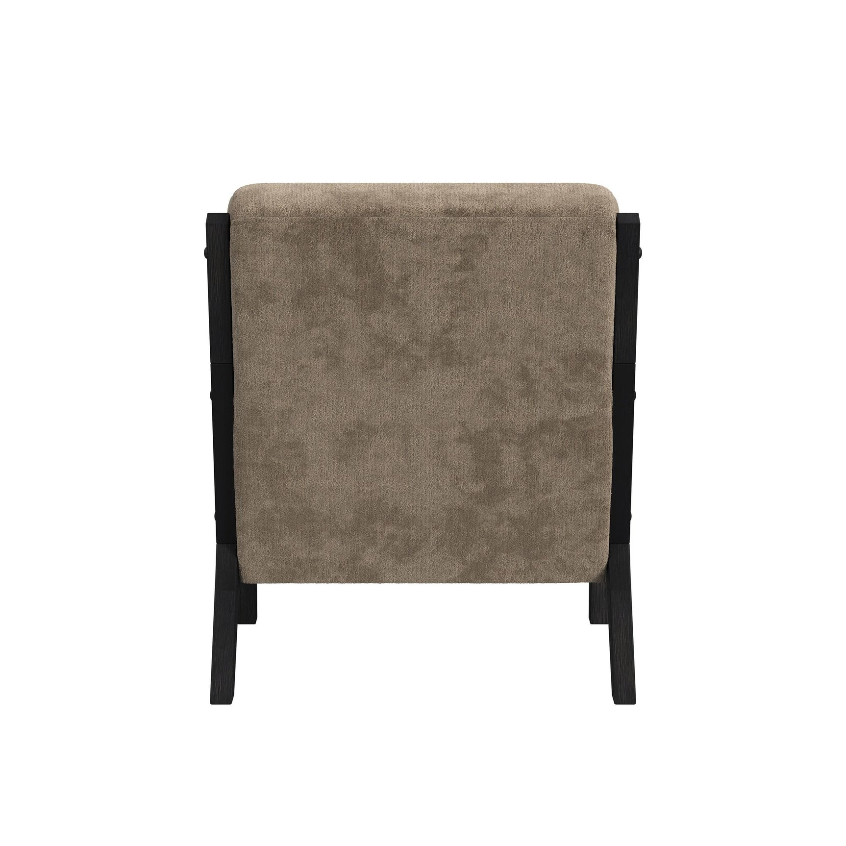 Marina Chair with kidney pillow in Langley Cocoa and Brushed Espresso Finish - Tampa Furniture Outlet
