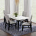 Marlene Dining Side Chair with Grey Fabric in Black (2 Per Carton) – SKU D-15850-8-SC | Elements