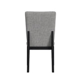 Marlene Dining Side Chair with Grey Fabric in Black (2 Per Carton) - Tampa Furniture Outlet
