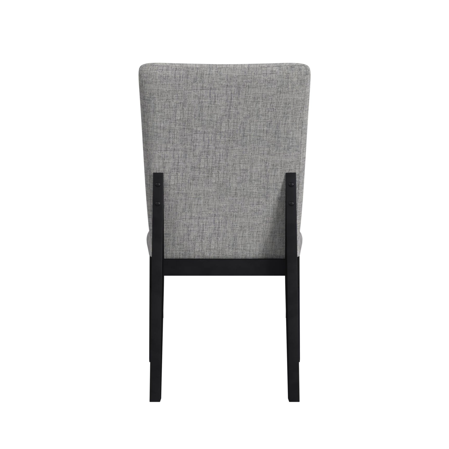 Marlene Dining Side Chair with Grey Fabric in Black (2 Per Carton) - Tampa Furniture Outlet