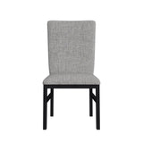 Marlene Dining Side Chair with Grey Fabric in Black (2 Per Carton) - Tampa Furniture Outlet
