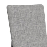 Marlene Dining Side Chair with Grey Fabric in Black (2 Per Carton) - Tampa Furniture Outlet