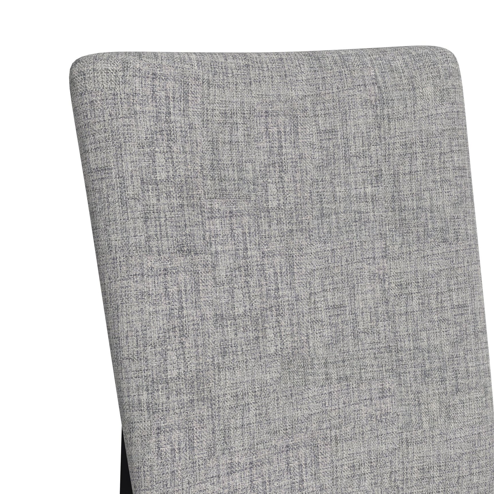 Marlene Dining Side Chair with Grey Fabric in Black (2 Per Carton) - Tampa Furniture Outlet