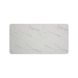 Marlene Dining Table with White Faux Marble Top in Black - Tampa Furniture Outlet
