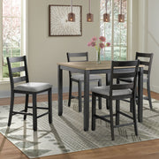 Martin Counter Side Chair with Grey Fabric - Black Finish (2 Per Carton) – SKU DMT300CSC | Elements