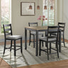 Martin Counter Side Chair with Grey Fabric - Black Finish (2 Per Carton) – SKU DMT300CSC | Elements