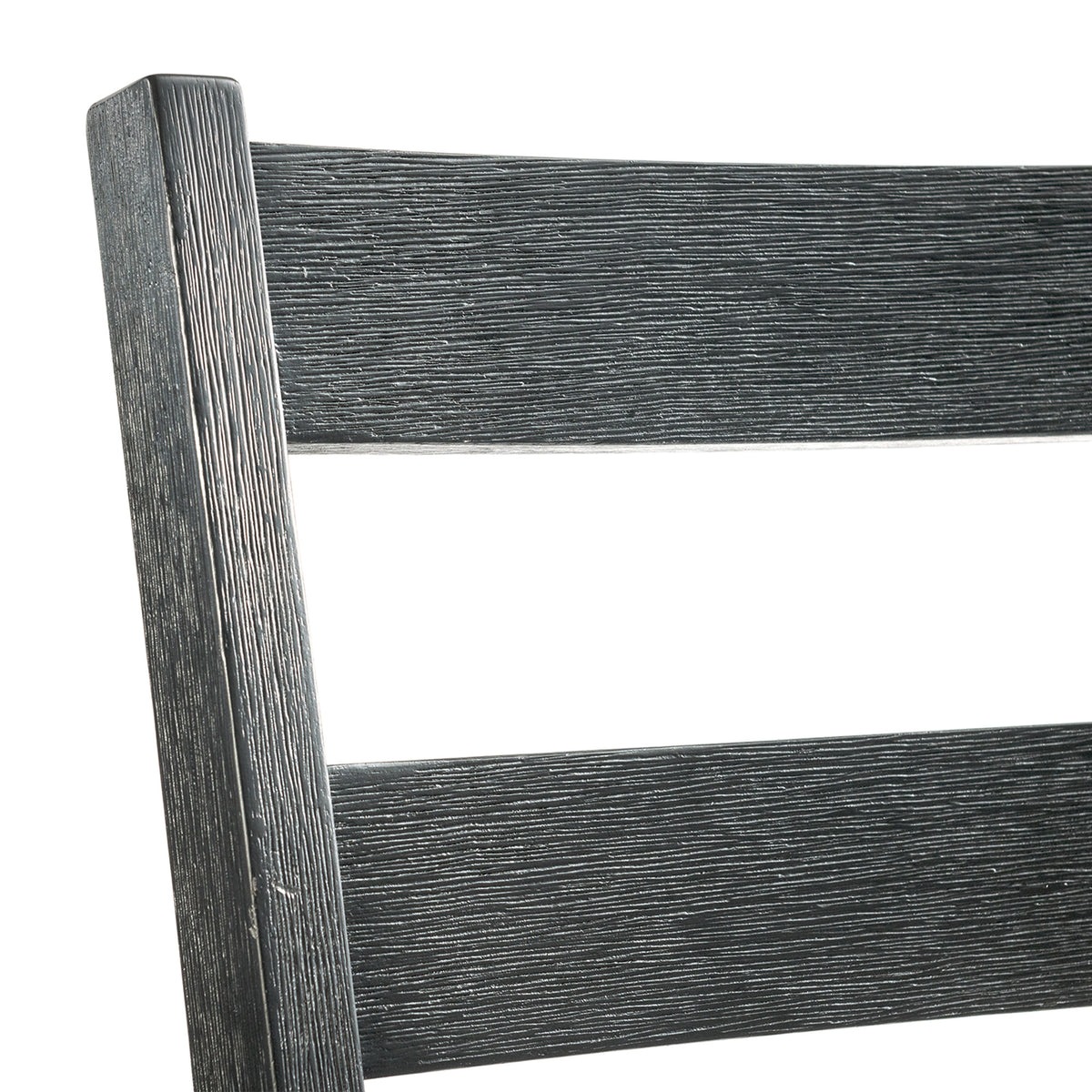 Martin Counter Side Chair with Grey Fabric - Black Finish (2 Per Carton)
