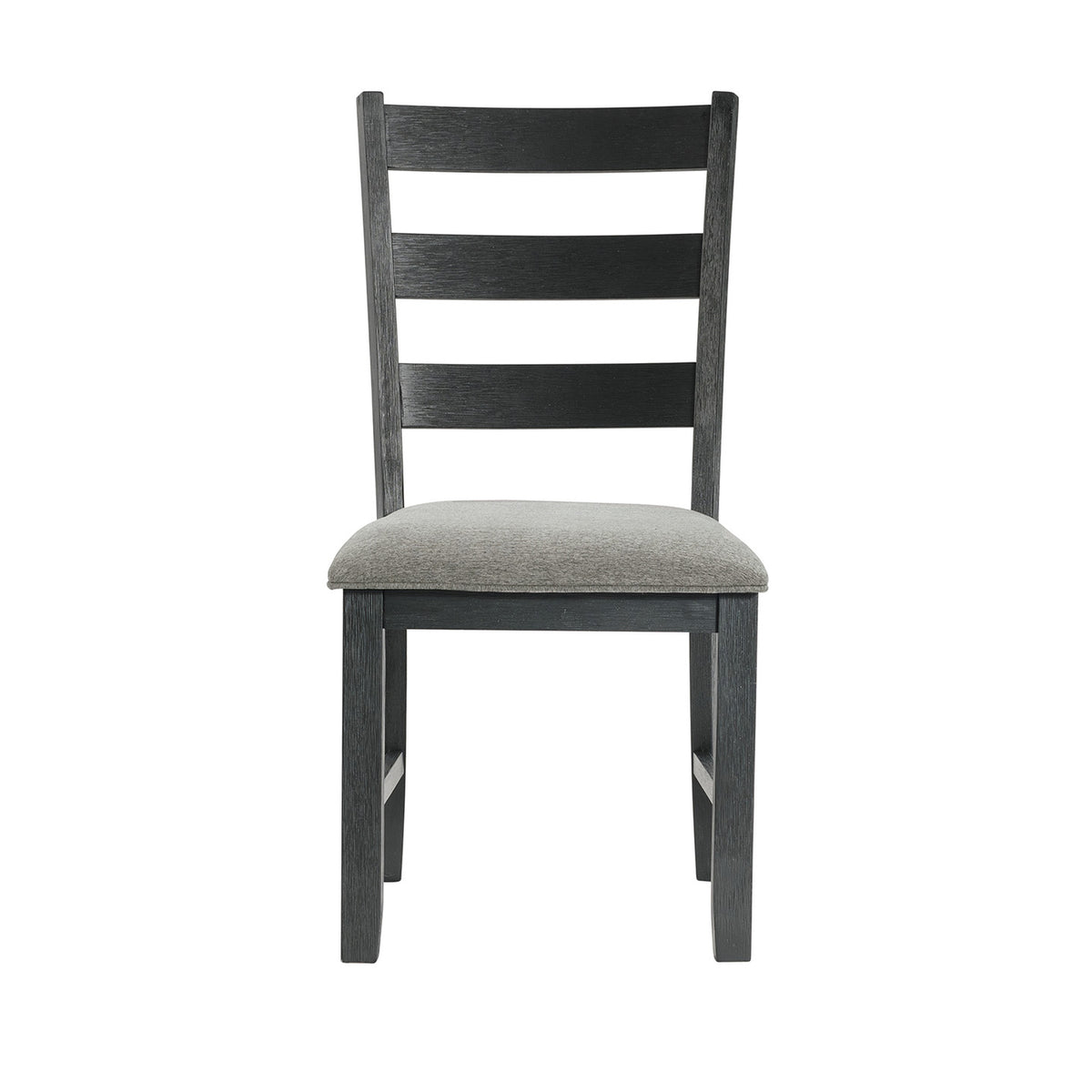 Martin Dining Side Chair with Grey Fabric - Black Finish (2 Per Carton)