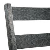 Martin Counter Side Chair with Grey Fabric - Black Finish (2 Per Carton) - Tampa Furniture Outlet
