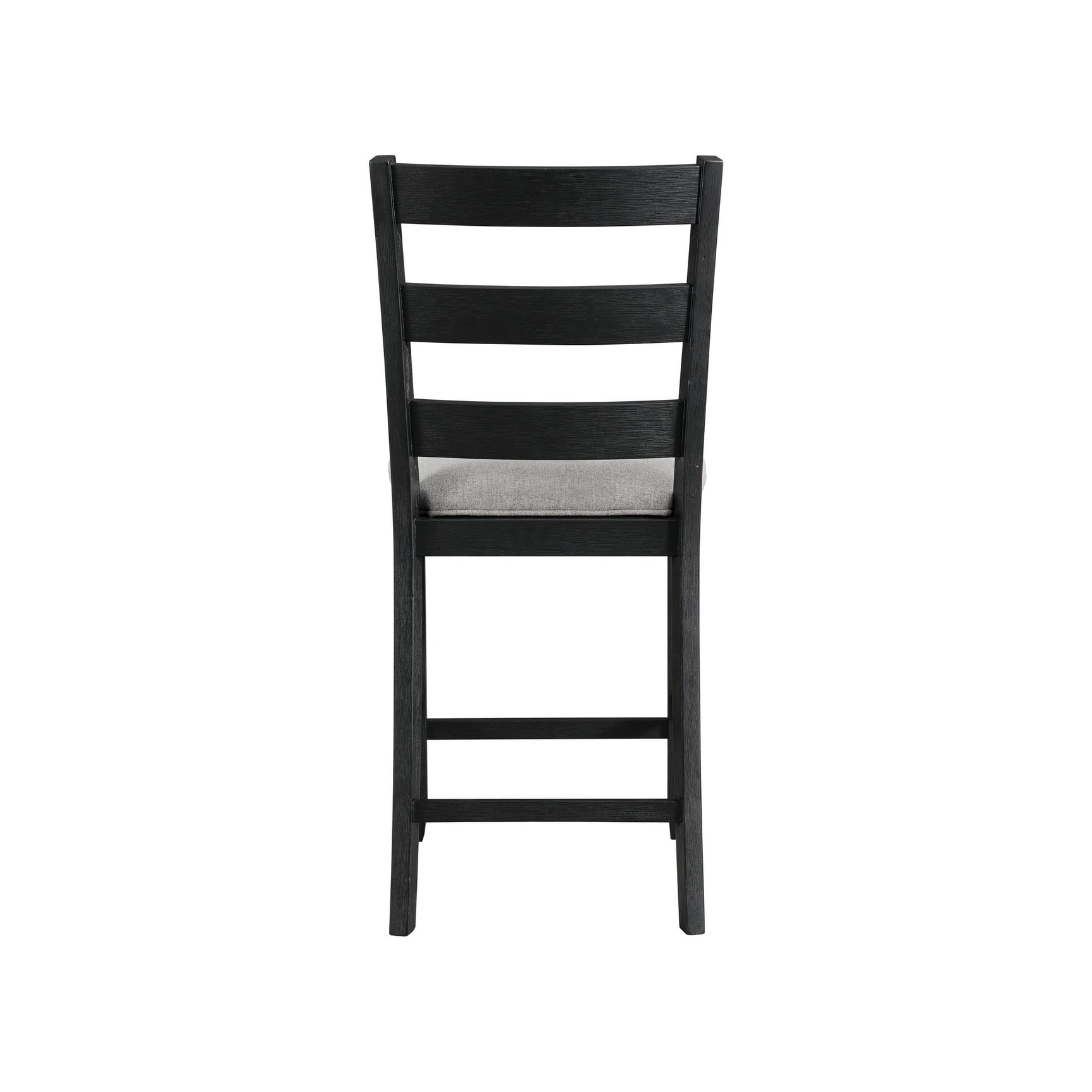 Martin Counter Side Chair with Grey Fabric - Black Finish (2 Per Carton) - Tampa Furniture Outlet
