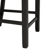Martin Counter Side Chair with Grey Fabric - Black Finish (2 Per Carton) - Tampa Furniture Outlet