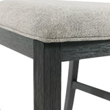 Martin Counter Side Chair with Grey Fabric - Black Finish (2 Per Carton) - Tampa Furniture Outlet