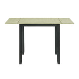 Martin 3 pc Drop Leaf Dining Set (Black Base) - Tampa Furniture Outlet