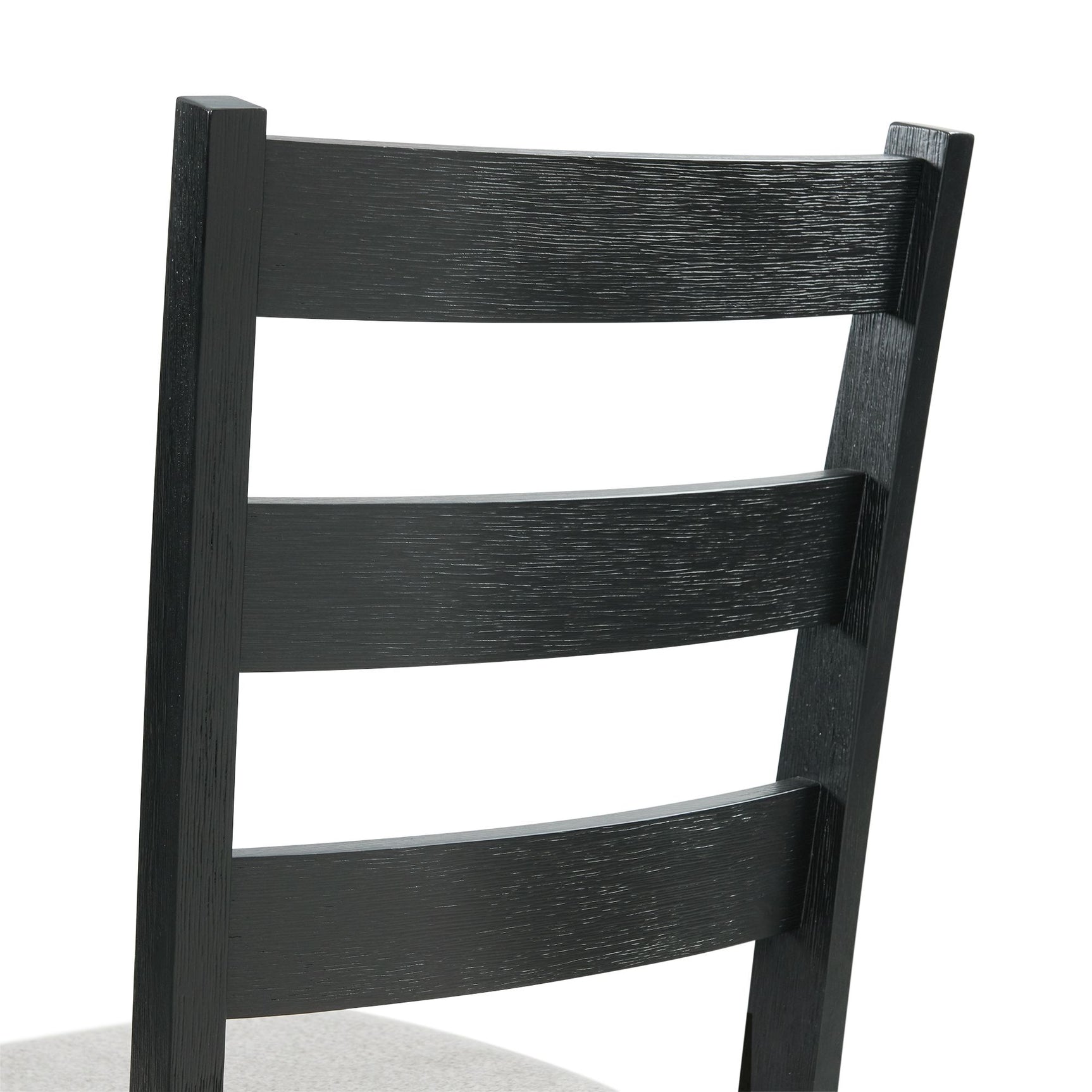 Martin Dining Side Chair with Grey Fabric - Black Finish (2 Per Carton) - Tampa Furniture Outlet