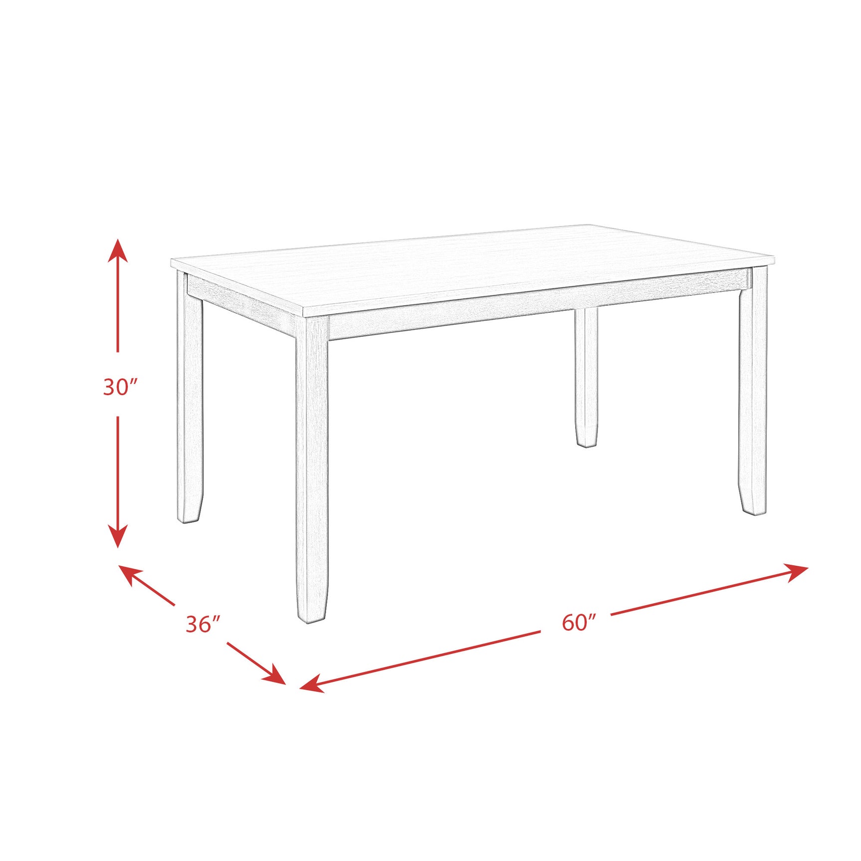 Martin 6 Pc Dining set (Table+ 4 + Bench) (Dark Brown Top - White Base) - Tampa Furniture Outlet