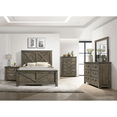 Maverick Dresser & Mirror Grey - Tampa Furniture Outlet