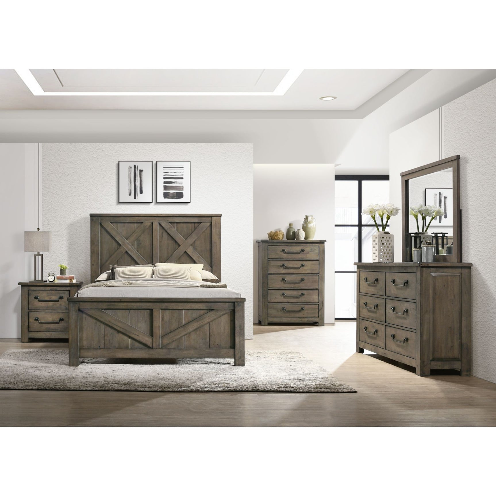 Maverick Nightstand w/USB Grey - Tampa Furniture Outlet