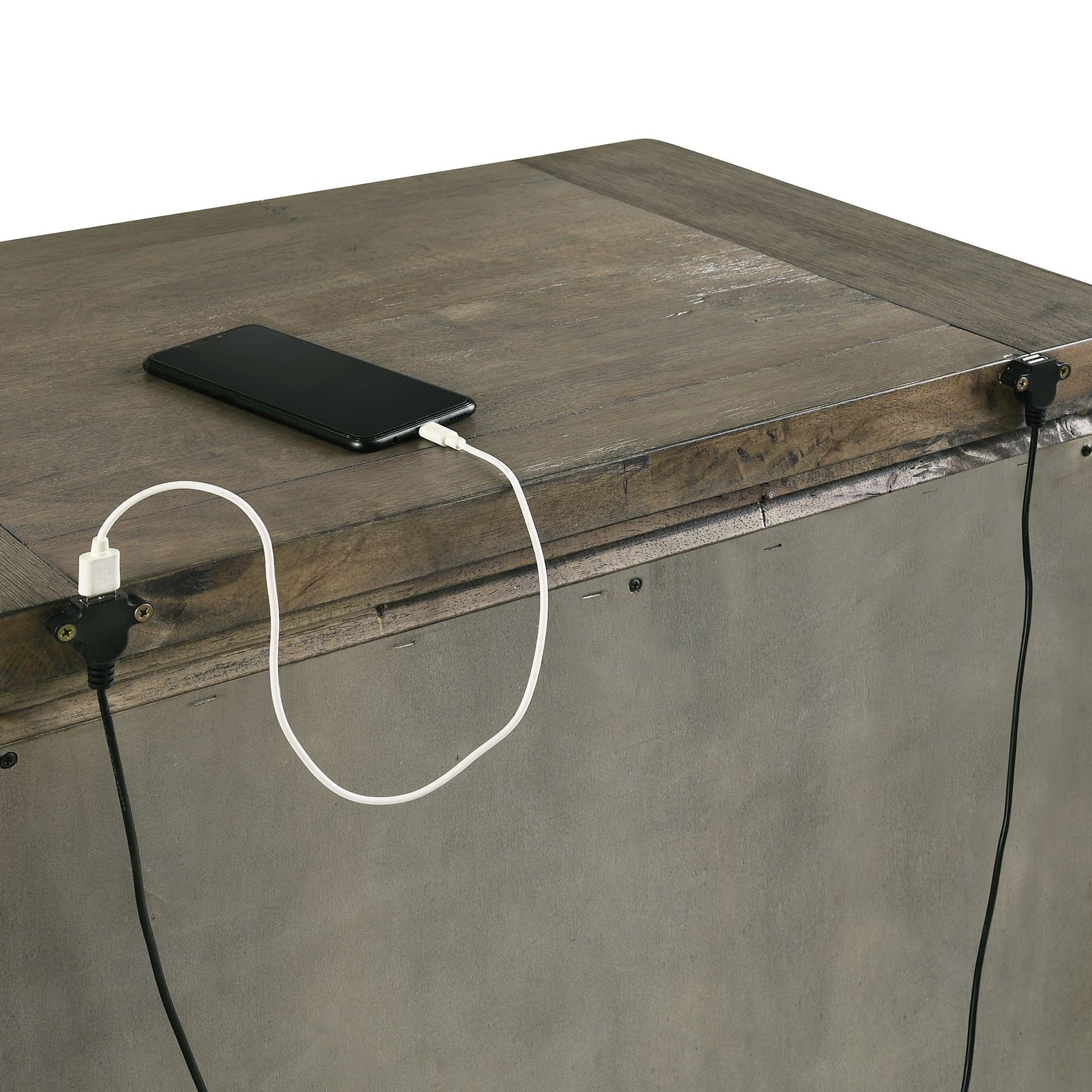 Maverick Nightstand w/USB Grey - Tampa Furniture Outlet