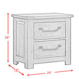 Maverick Nightstand w/USB Grey