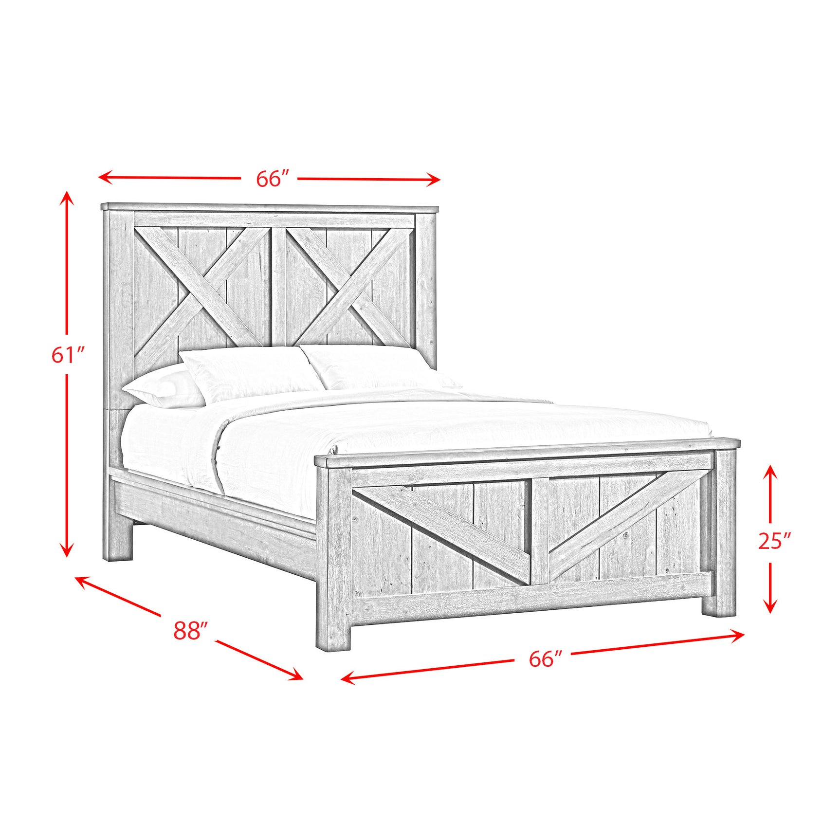 Maverick Queen Bed Grey - Tampa Furniture Outlet