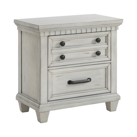 McCoy 2-Drawer Nightstand with USB in Antique White