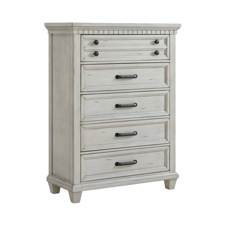McCoy 5-Drawer Chest in Antique White