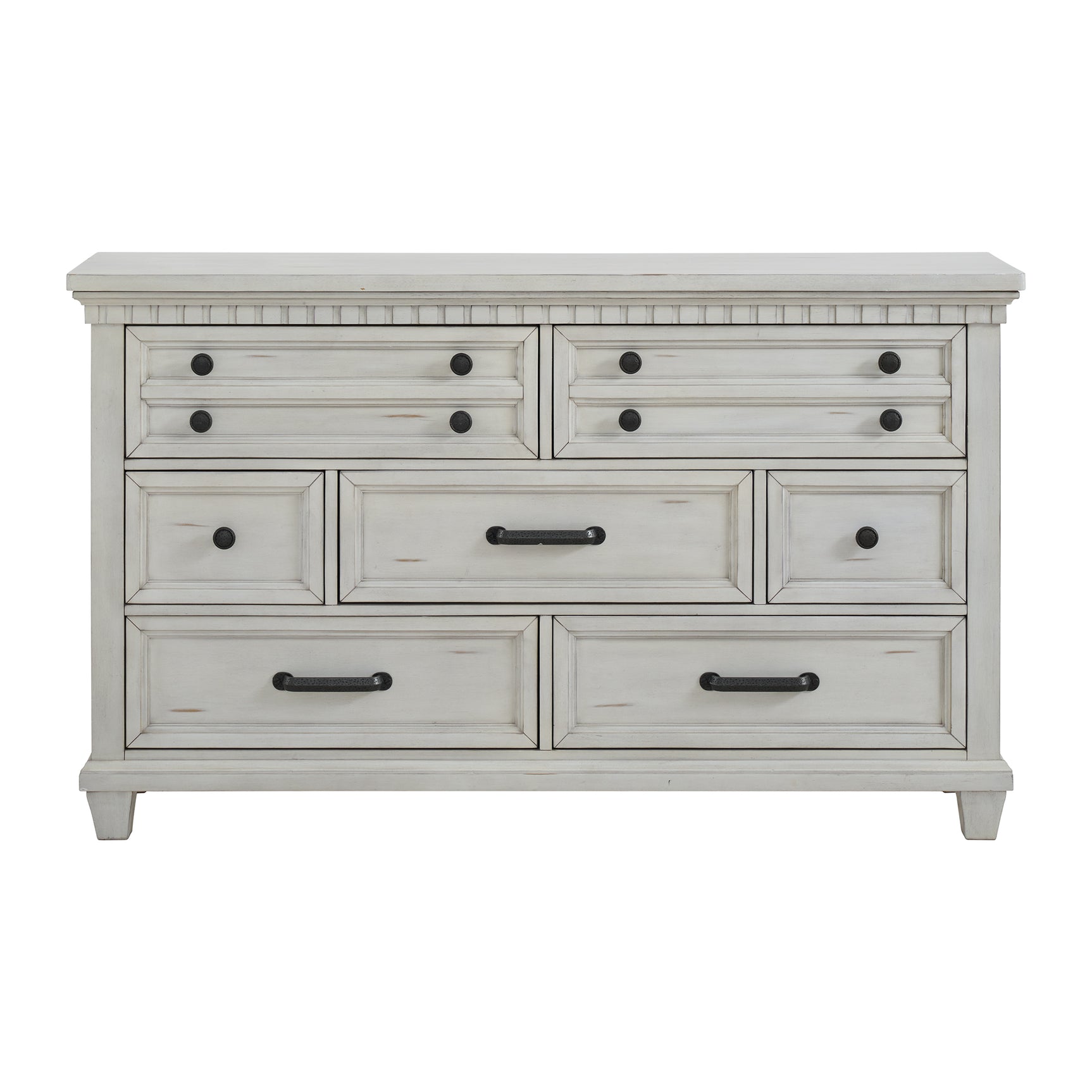 McCoy 7-Drawer Dresser in Antique White - Tampa Furniture Outlet