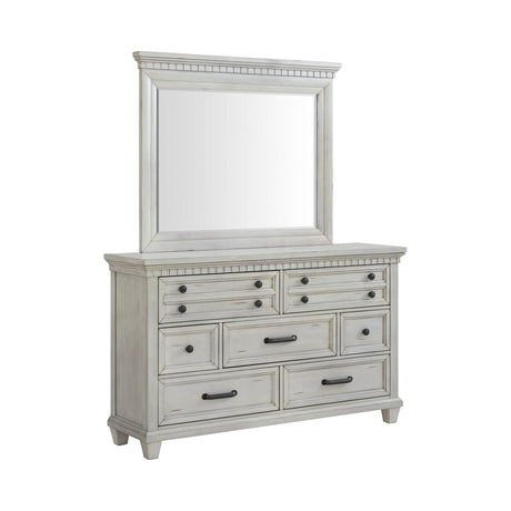 McCoy Dresser and Mirror Set in Antique White