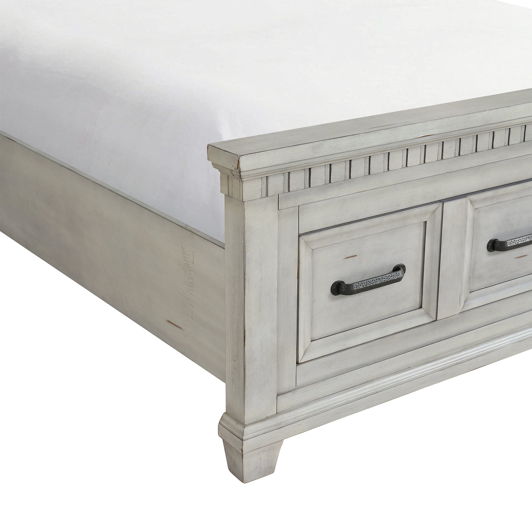McCoy King Storage Bed in Antique White