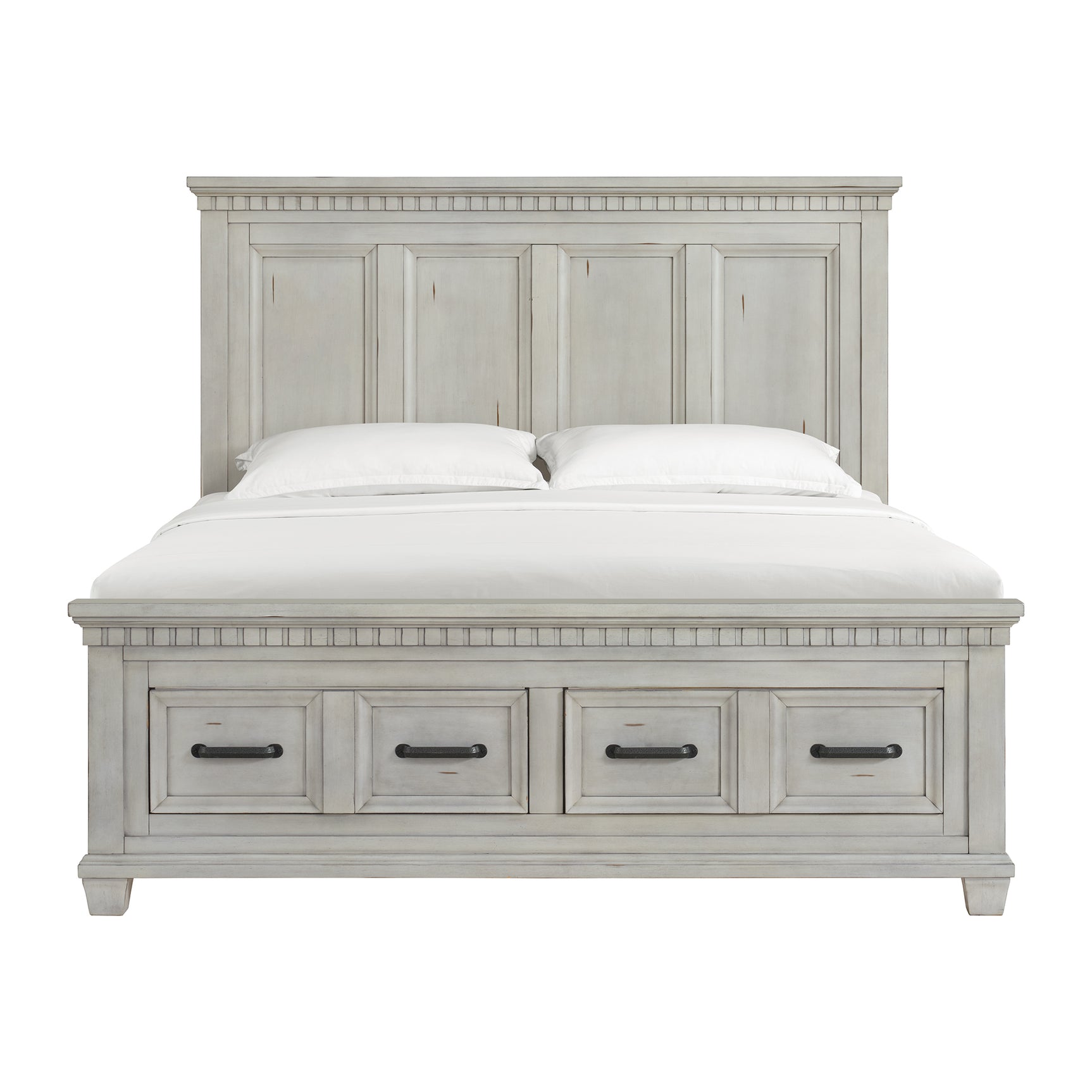 McCoy King Storage Bed in Antique White