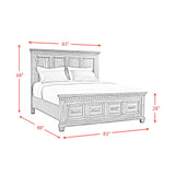 McCoy King Storage Bed in Antique White