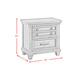McCoy 2-Drawer Nightstand with USB in Antique White