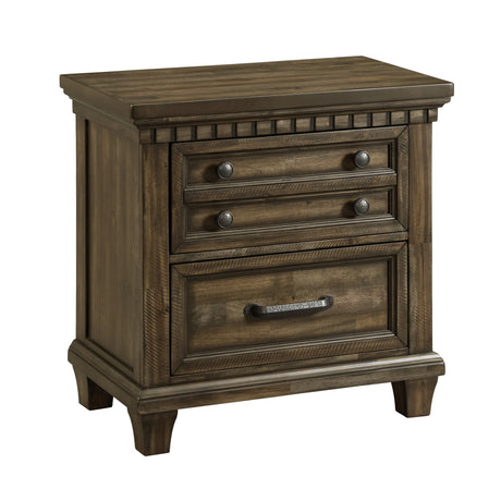 McCoy 2-Drawer Nightstand with USB in Charcoal