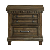 McCoy 2-Drawer Nightstand with USB in Charcoal