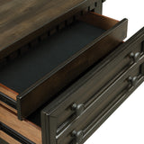 McCoy 2-Drawer Nightstand with USB in Charcoal