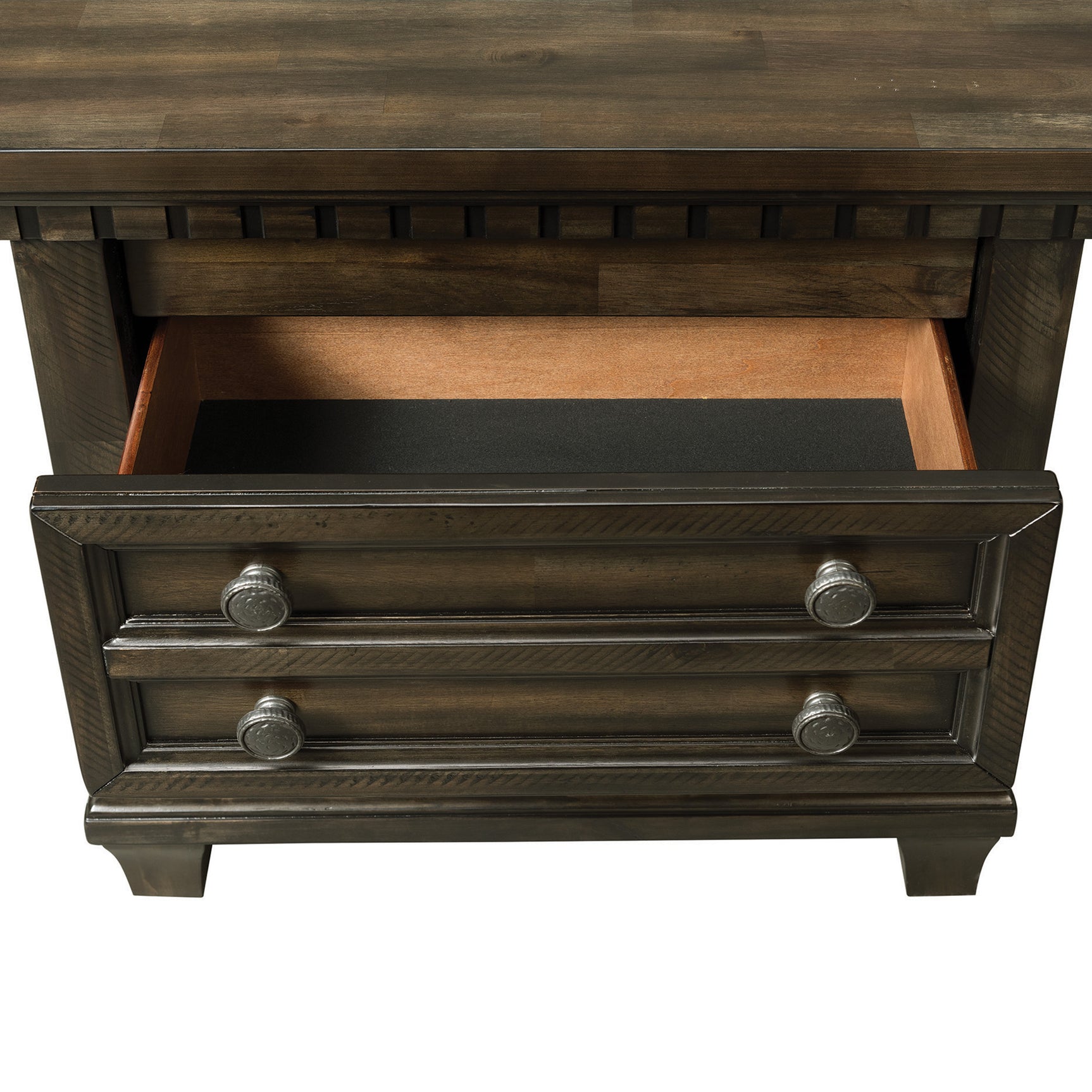 McCoy 2-Drawer Nightstand with USB in Charcoal