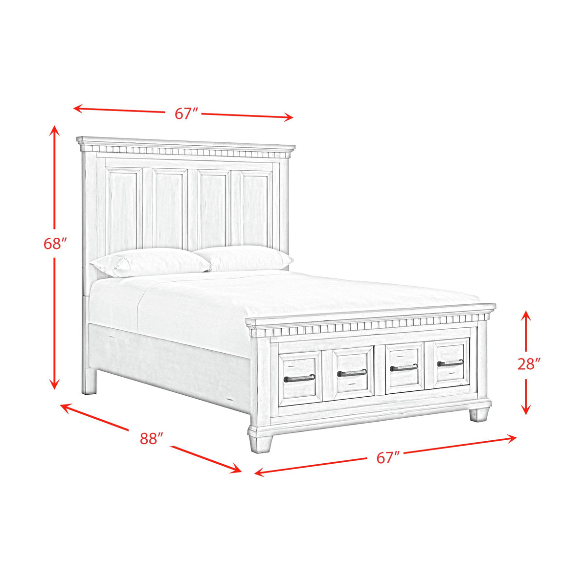 McCoy Queen Storage Bed in Charcoal