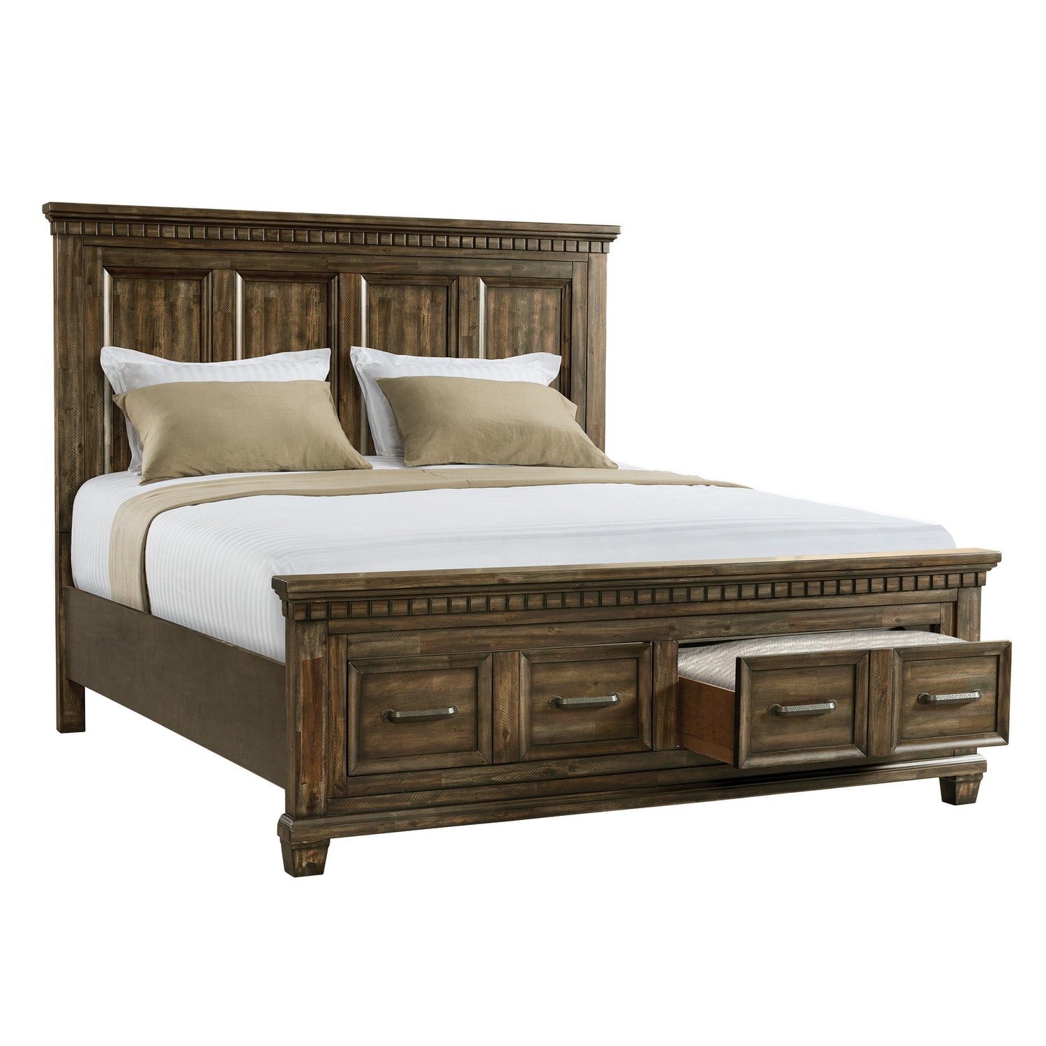 McCoy King Storage Bed in Charcoal - Tampa Furniture Outlet