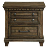 McCoy 2-Drawer Nightstand with USB in Charcoal - Tampa Furniture Outlet