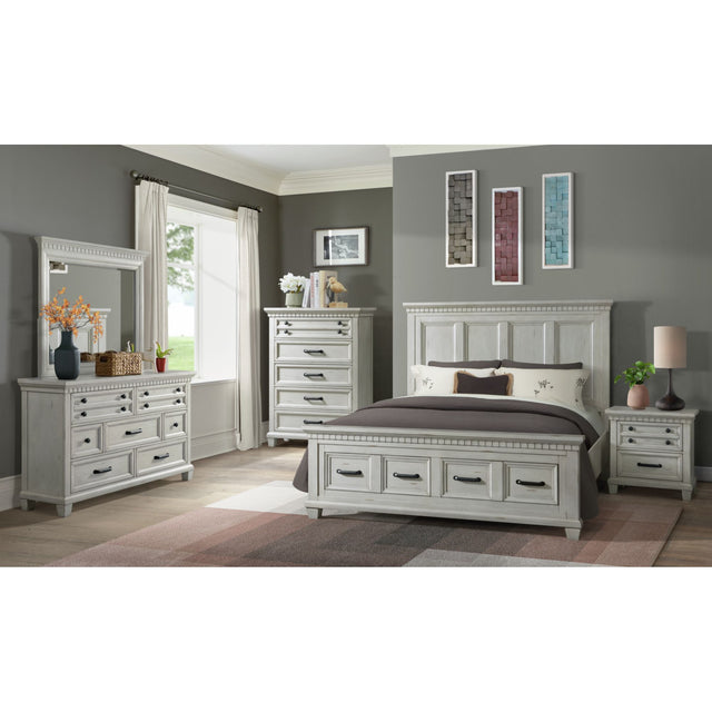McCoy 5-Drawer Chest in Antique White – SKU B-10530-7-CH | Elements