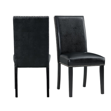 Meridian Dining Side Chair Black (2 Per Pack) - Tampa Furniture Outlet
