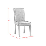 Meridian Dining Side Chair Grey (2 Per Pack) - Tampa Furniture Outlet