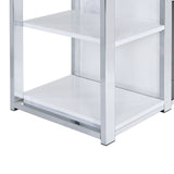 Midway 80" TV Console with Firelight in White - Tampa Furniture Outlet