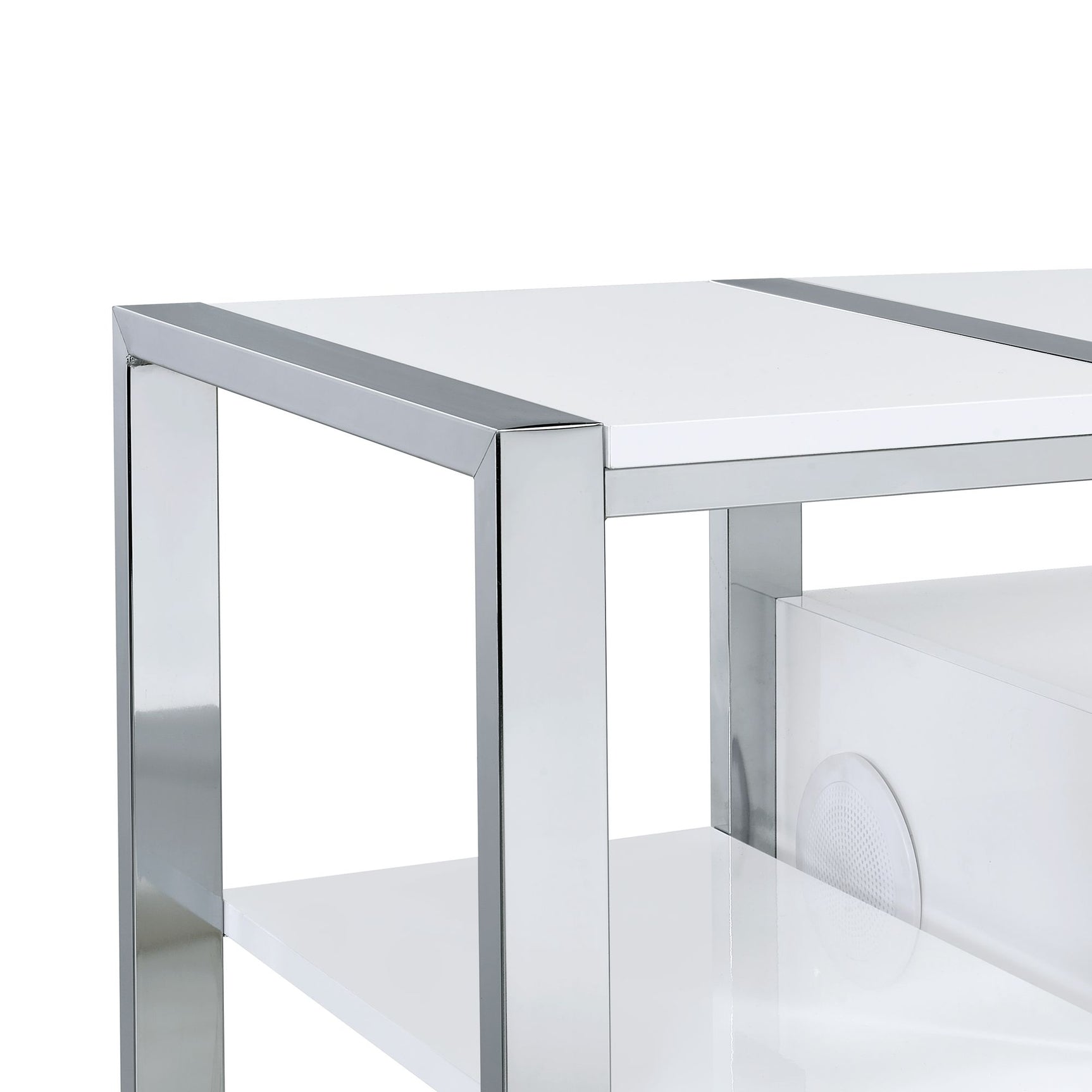 Midway 80" TV Console with Firelight in White - Tampa Furniture Outlet