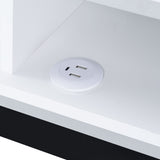 Midway 80" TV Console with Firelight in White - Tampa Furniture Outlet